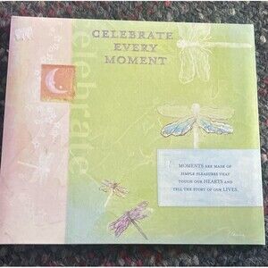 NEW Flavia 12x12 PostBound Expandable Scrapbook Album Green Dragonfly 10 Pg FLAW